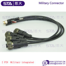 IP67 IP68 Abschirmung MIL-C-5015 2-Pin-Stecker an BNC-Pigtail-Kabel